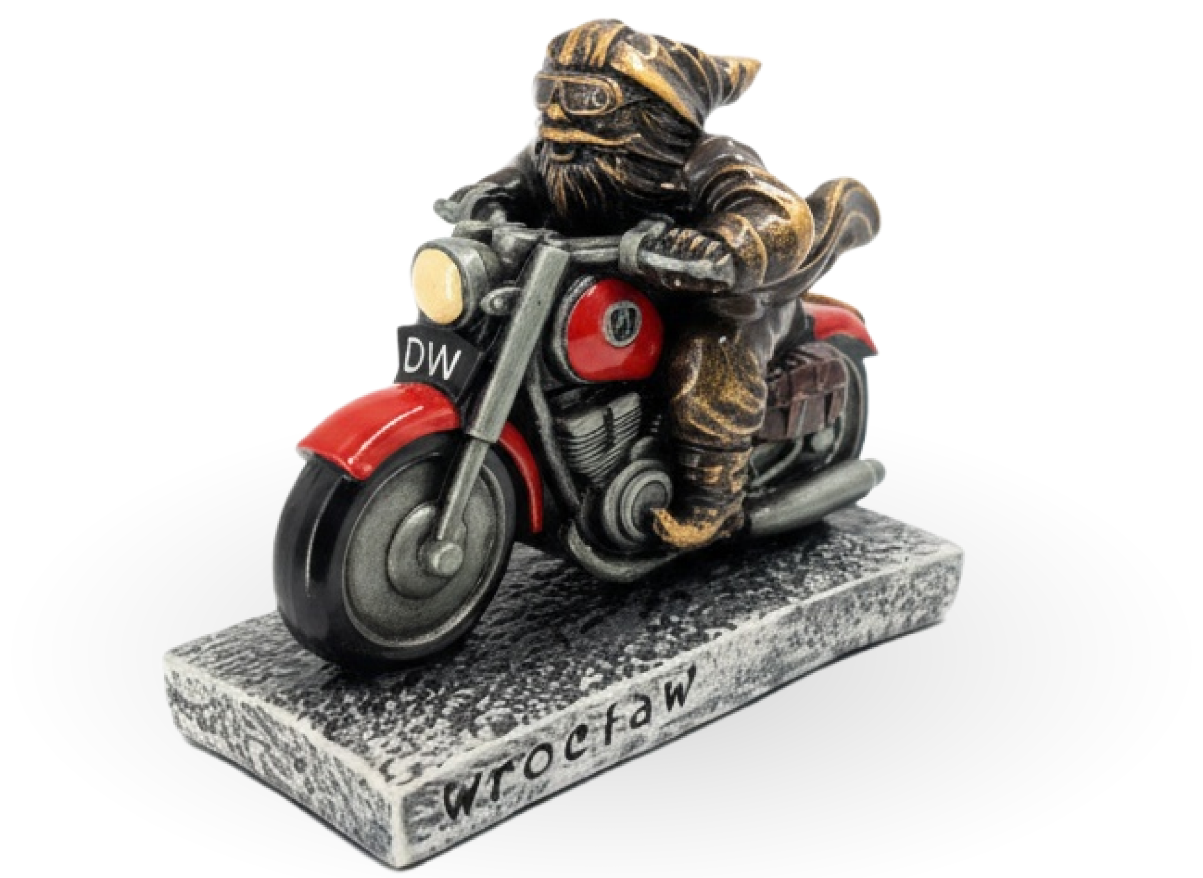 Krasnal wrocławski Motor – czerwony, 15 cm