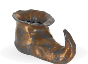 Kubek w kształcie bucika – brązowy upominek