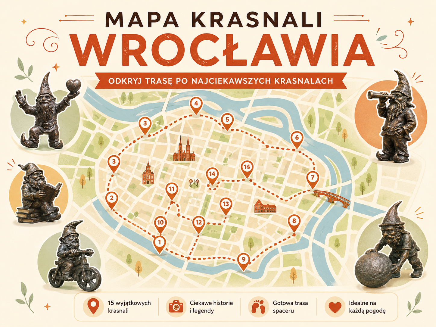 Wrocławskie krasnale zawodowe – lekarze, prawnicy, artyści